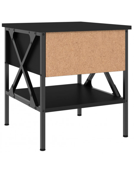 Comodini 2 pz Neri 40x42x45 cm in Legno Multistrato
