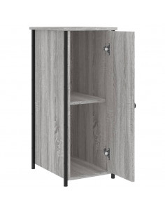 Comodini 2 pz Grigio Sonoma 32x42x80 cm in Legno Multistrato 2