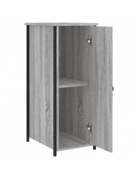 Comodini 2 pz Grigio Sonoma 32x42x80 cm in Legno Multistrato