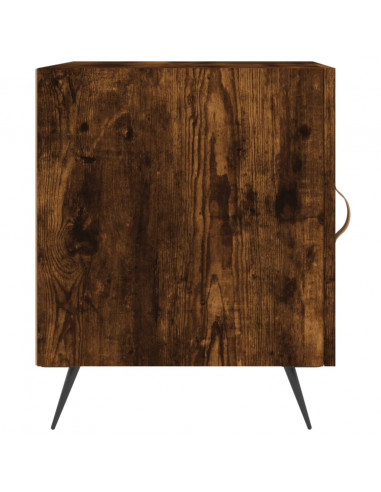 Comodini 2 pz Rovere Fumo 40x40x50 cm in Legno Multistrato