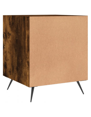 Comodini 2 pz Rovere Fumo 40x40x50 cm in Legno Multistrato