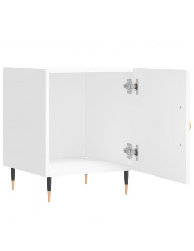 Comodini 2 pz Bianchi 40x40x50 cm in Legno Multistrato