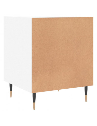 Comodini 2 pz Bianchi 40x40x50 cm in Legno Multistrato