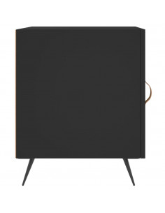 Comodini 2 pz Neri 40x40x50 cm in Legno Multistrato 2