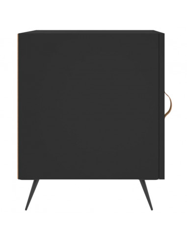 Comodini 2 pz Neri 40x40x50 cm in Legno Multistrato