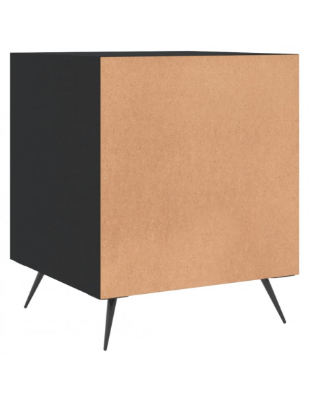 Comodini 2 pz Neri 40x40x50 cm in Legno Multistrato