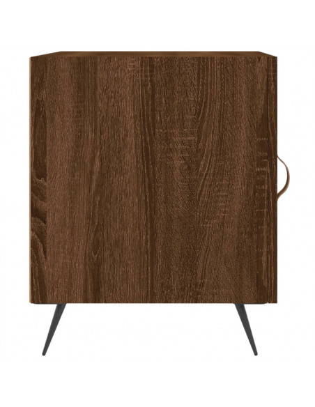 Comodini 2 pz Rovere Marrone 40x40x50 cm in Legno Multistrato