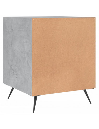 Comodini 2 pz Grigio Cemento 40x40x50 cm in Legno Multistrato