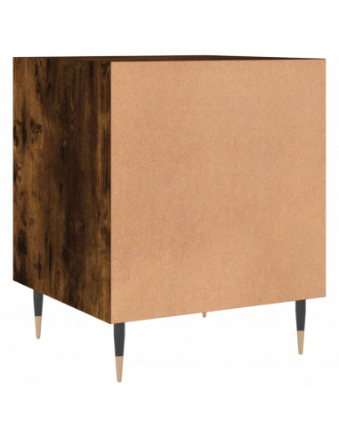 Comodini 2 pz Rovere Fumo 40x40x50 cm in Legno Multistrato