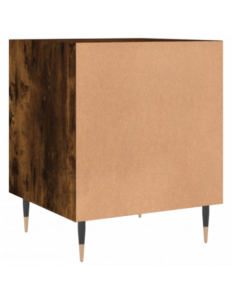 Comodini 2 pz Rovere Fumo 40x40x50 cm in Legno Multistrato
