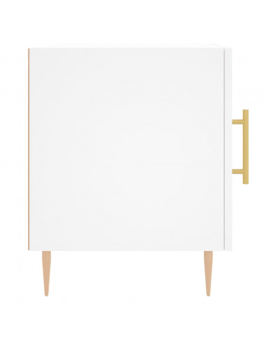 Comodini 2 pz Bianchi 40x40x50 cm in Legno Multistrato