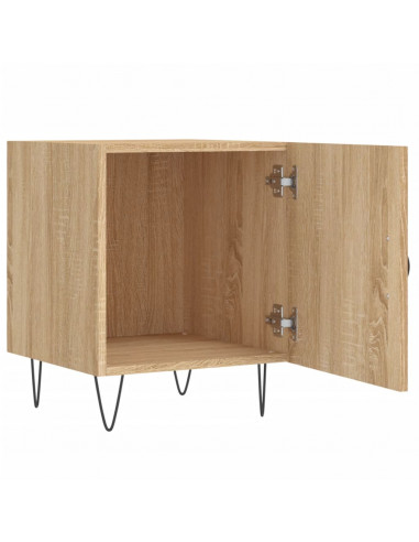 Comodini 2 pz Rovere Sonoma 40x40x50 cm in Legno Multistrato