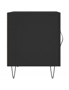 Comodini 2 pz Neri 40x40x50 cm in Legno Multistrato 2