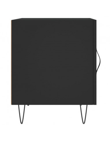 Comodini 2 pz Neri 40x40x50 cm in Legno Multistrato