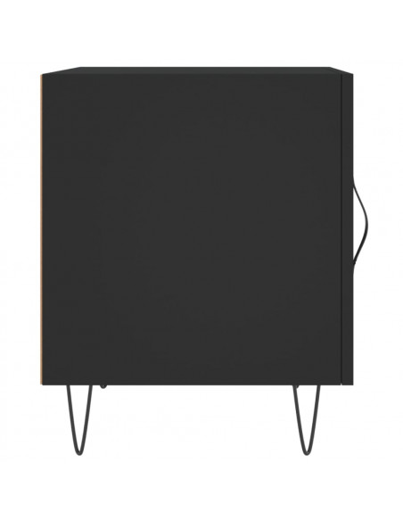 Comodini 2 pz Neri 40x40x50 cm in Legno Multistrato