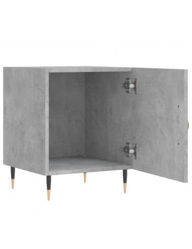 Comodini 2 pz Grigio Cemento 40x40x50 cm in Legno Multistrato