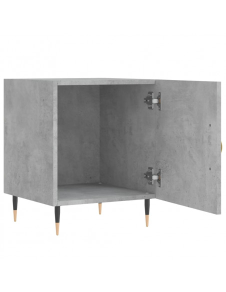 Comodini 2 pz Grigio Cemento 40x40x50 cm in Legno Multistrato