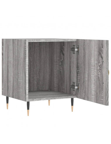 Comodini 2 pz Grigio Sonoma 40x40x50 cm in Legno Multistrato