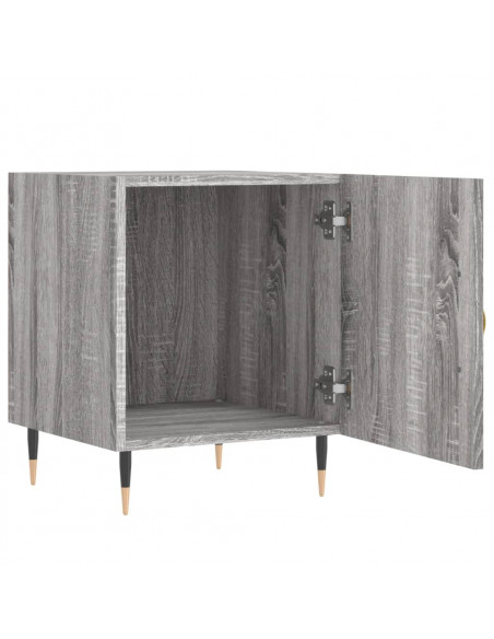 Comodini 2 pz Grigio Sonoma 40x40x50 cm in Legno Multistrato