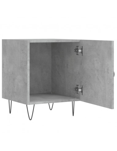Comodini 2 pz Grigio Cemento 40x40x50 cm in Legno Multistrato