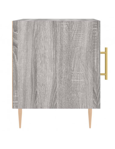 Comodini 2 pz Grigio Sonoma 40x40x50 cm in Legno Multistrato