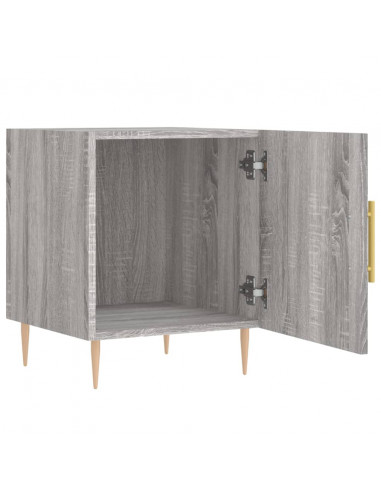 Comodini 2 pz Grigio Sonoma 40x40x50 cm in Legno Multistrato