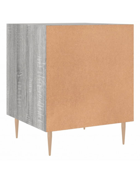 Comodini 2 pz Grigio Sonoma 40x40x50 cm in Legno Multistrato