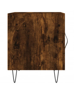 Comodini 2 pz Rovere Fumo 40x40x50 cm in Legno Multistrato 2