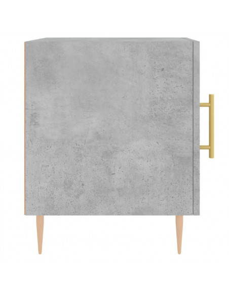 Comodini 2 pz Grigio Cemento 40x40x50 cm in Legno Multistrato