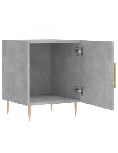 Comodini 2 pz Grigio Cemento 40x40x50 cm in Legno Multistrato