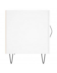 Comodini 2 pz Bianchi 40x40x50 cm in Legno Multistrato 2