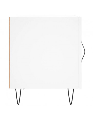 Comodini 2 pz Bianchi 40x40x50 cm in Legno Multistrato