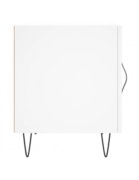 Comodini 2 pz Bianchi 40x40x50 cm in Legno Multistrato