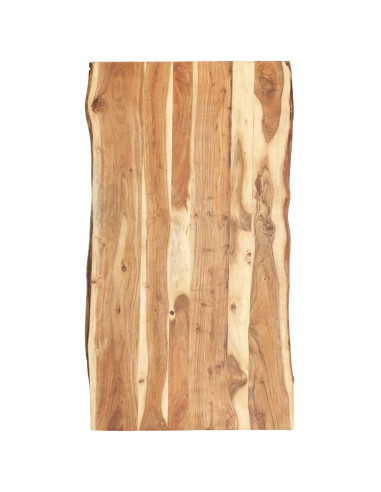 Piano del Tavolo in Legno Massello di Acacia 118x(50-60)x3,8 cm
