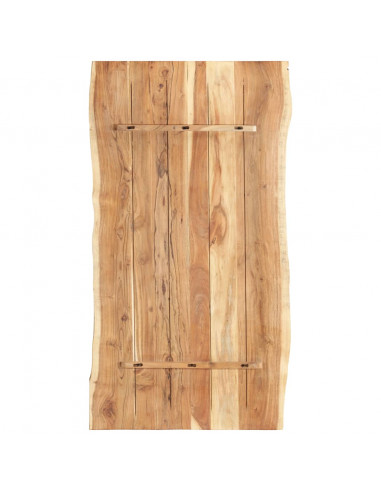 Piano del Tavolo in Legno Massello di Acacia 118x(50-60)x3,8 cm