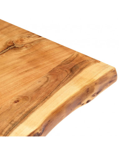 Piano del Tavolo in Legno Massello di Acacia 118x(50-60)x3,8 cm