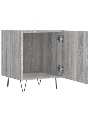 Comodini 2 pz Grigio Sonoma 40x40x50 cm in Legno Multistrato