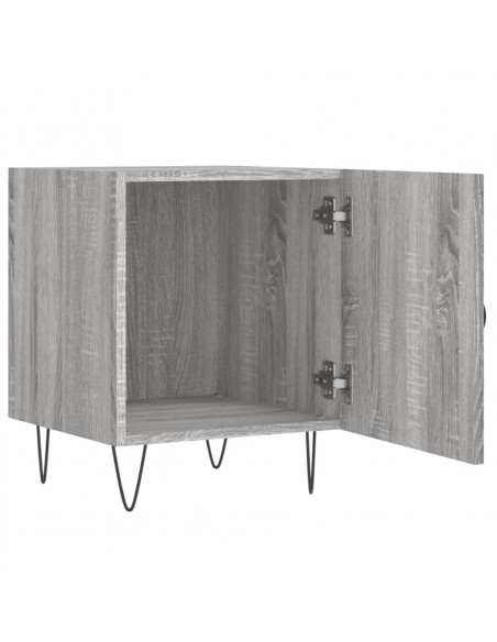Comodini 2 pz Grigio Sonoma 40x40x50 cm in Legno Multistrato