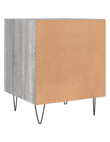 Comodini 2 pz Grigio Sonoma 40x40x50 cm in Legno Multistrato