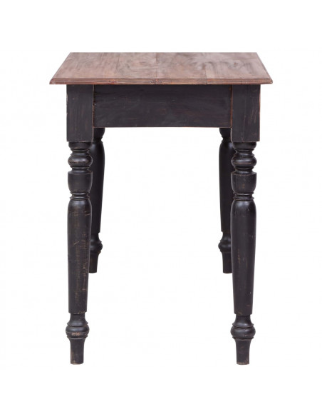 Scrivania con 3 Cassetti 117x57x75 cm Legno Massello di Mogano