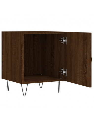 Comodini 2 pz Rovere Marrone 40x40x50 cm in Legno Multistrato