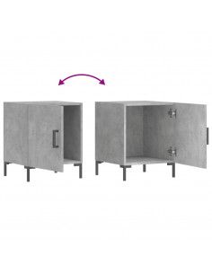 Comodini 2 pz Grigio Cemento 40x40x50 cm in Legno Multistrato 2