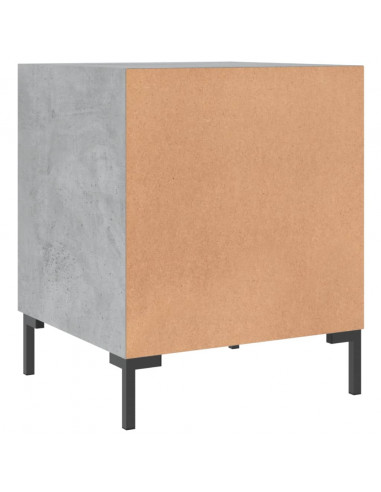 Comodini 2 pz Grigio Cemento 40x40x50 cm in Legno Multistrato