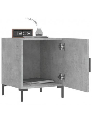 Comodini 2 pz Grigio Cemento 40x40x50 cm in Legno Multistrato