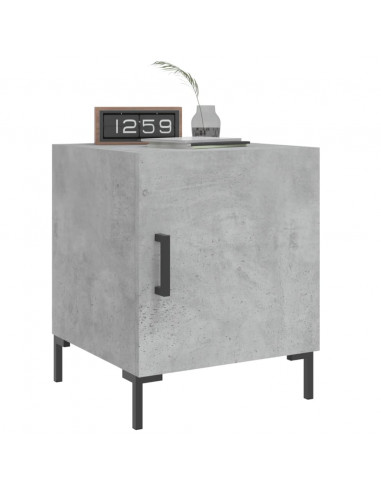 Comodini 2 pz Grigio Cemento 40x40x50 cm in Legno Multistrato