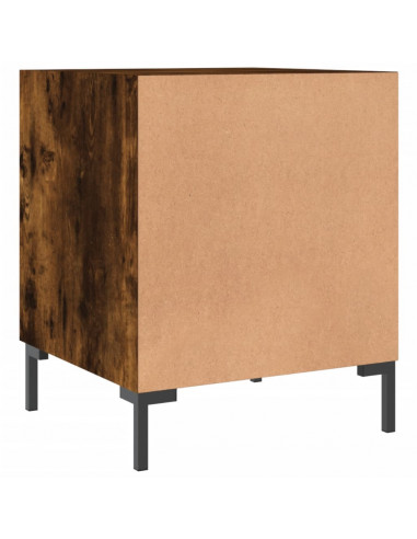 Comodini 2 pz Rovere Fumo 40x40x50 cm in Legno Multistrato