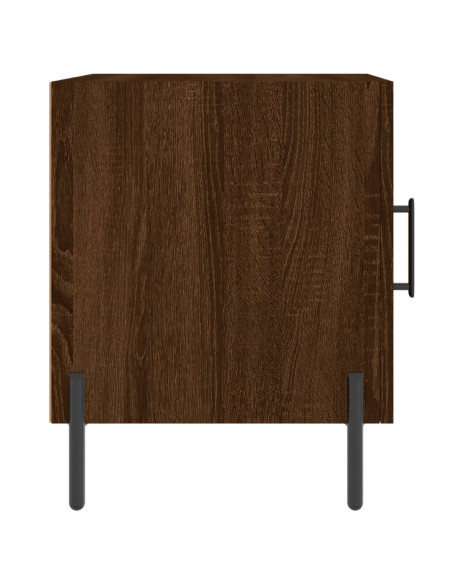 Comodini 2 pz Rovere Marrone 40x40x50 cm in Legno Multistrato