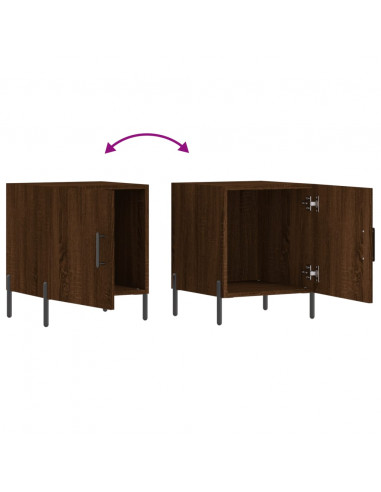 Comodini 2 pz Rovere Marrone 40x40x50 cm in Legno Multistrato