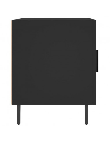 Comodini 2 pz Neri 40x40x50 cm in Legno Multistrato