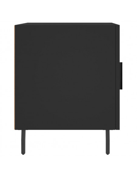 Comodini 2 pz Neri 40x40x50 cm in Legno Multistrato